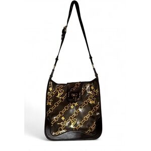 RARE 2006 Spring Authentic LOUIS VUITTON Taupe Monogram Charms Musette Brown Bag